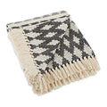 DII California Casual, Colby Southwest Woven Throw, Black & Gray, 50x60 - color: Black & Gray