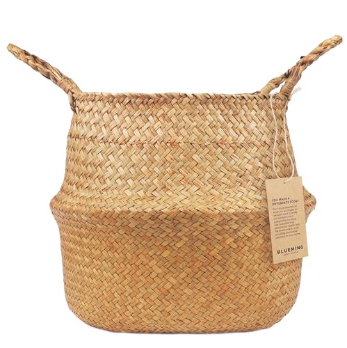 Plant Basket – Olive Tree Pot for Indoor Fake Trees, 9-10 Inch Woven Wicker Planter Baskets for Faux Artificial House Plants (Original, Large) - color: Original, size: Large