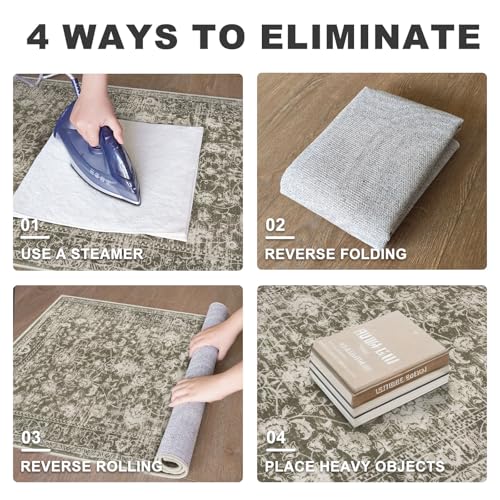 KILOCOCO Moroccan Small Area Rug 2x3 Entryway Rugs Printed Vintage Floral Washable Rug Non-Slip Kitchen Rug Indoor Door Mat, Accent Throw Small Rugs for Laundry Room Bedroom Entrance, Taupe - color: Taupe/Brown/White, size: 2' x 3' (Rectangular)