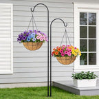 3 Pack 12 Inch Hanging Baskets for Plants Outdoor - Metal Hanging Planters for Outdoor Plants with Coco Liners - Heavy Duty Empty Hanging Flower Pots for Porch Patio Garden - size: 12 Inch