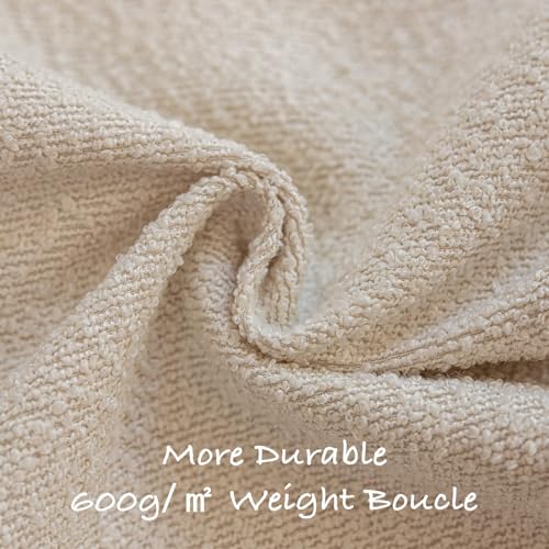 GEEORY Decorative Throw Pillow Covers 22x22 Inch Pack of 2,Textured Boucle Neutral Cushion Cases for Bed Couch Sofa, Accent Mordern Farmhouse & Minimalist Home Decor (Cream) GE02-22 - color: Cream, size: 22" x 22" (Pack of 2)