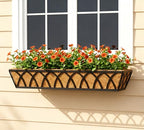 Y&M 36Inch Coco Liners for Window Box & Deck Basket – 2PCS Natural Coconut Fiber Planter Liners, Perfect for Hanging Baskets, Flower Basket, Planter Box, Balcony, Patio, Garden - color: 2pcs 36in Rectangular