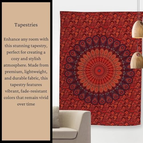 Bless International Handmade Indian hippie Bohemian Psychedelic Peacock Mandala Wall hanging College Dorm Beach Throws Table Cloth Bedding Tapestry (Ever Green, Medium(54x60Inches)(137x152cms)) - color: Evergreen, size: 60"L x 54"W