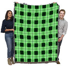 Pure Country Weavers Gooseberry Plaid Blanket - Gift Tapestry Throw Woven from Cotton - Made in The USA (72x54) - color: Gooseberry