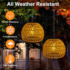 Livinlarge Solar Hanging Outdoor Chandelier,Rattan Pendant Light, Gazebo Lights Outdoor Waterproof,for Gazebo,Pergola,Porch,Patio,Balcony,Tree,Outdoor Decor Lighting - style: Rattan Pendant Lights-1