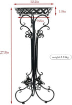 2 Pack Metal Potted Plant Stand Tall Flower Pot Stands Potted Holder Indoor Outdoor Decorative Plant Display Rack for Garden
