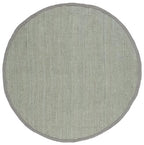 SAFAVIEH Natural Fiber Collection 5' Round Green / Grey NF730B Handmade Farmhouse Premium Jute Area Rug - color: Green/Grey, size: 5' (Round)