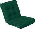 QILLOWAY Outdoor Seat/Back Chair Cushion Tufted Pillow, Spring/Summer Seasonal Replacement Cushions. (Mallard/Forest Green)