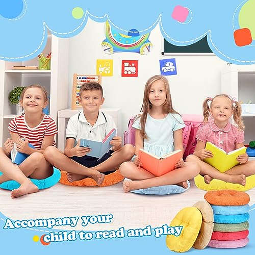 Fumete 8 Pcs 16 Inch Floor Cushions Pillow for Kids Bulk Classroom Round Flexible Seating Floor Cushions for Students Home Daycare School Reading Corner Yoga Meditation Picnic (Fresh Candy) - color: Fresh Candy