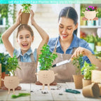 Swing Face Hanging Planter Pot with Drainage Hole - Resin Smiley Flower Pot for Indoor/Outdoor, Pearl Plants & Succulents, for Mothers, Holiday Décor