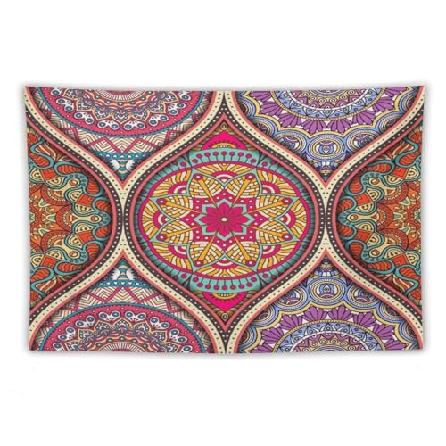 HZOHNAGO Mandala Tapestry Boho Retro Geometry Ethnic Tribes Pattern Printed Wall Tapestry Colorful Wall Hanging for Bedroom Living Room Dorm 90" W x 60" H - color: Style-10, size: 90"L x 60"W