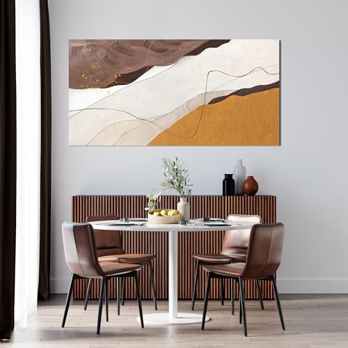 Canvas Wall Art Decor Abstract Canvas Art Wall Decor Abstract White Wall Art Prints Modern Minimalist Wall Art Decorations Brown Artwork for Walls Bedroom Office Kitchen Wall Decor 20" X 40" - color: XY-V, size: 40"L x 20"W