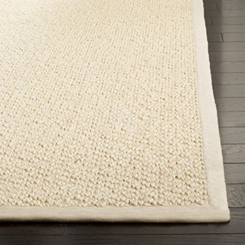SAFAVIEH Natural Fiber Collection Runner Rug - 2' x 6', Cream, Sisal, Woven Design with Border (NF525A) - color: Creme, size: 2' x 6' (Runner)