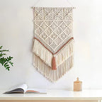 BMIDRUT Hanging Macrame Tapestry Dream Catchers Hand Woven Tapestries Boho Wall Art Decor Home Wall Decor Wall Pediment - size: 30"L x 18"W