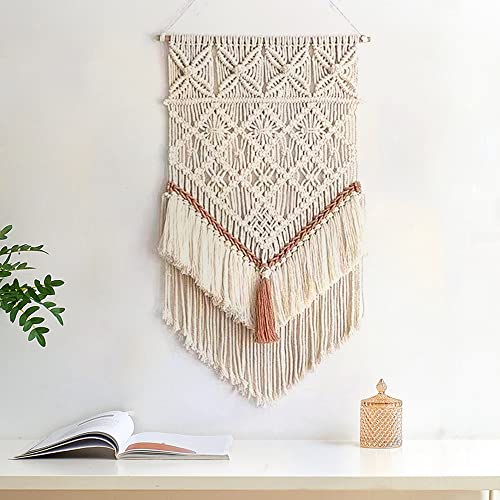 BMIDRUT Hanging Macrame Tapestry Dream Catchers Hand Woven Tapestries Boho Wall Art Decor Home Wall Decor Wall Pediment - size: 30"L x 18"W
