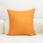 4-Pack 100% Cotton Comfortable Solid Decorative Throw Pillow Case Square Cushion Cover Pillowcase Sublimation Blank Pillow Cover Halloween DIY Fall Throw Pillowcase(16x16inch/40x40cm,Pumpkin Orange)