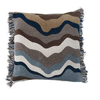 Bloomingville Abstract Print Cotton Throw Pillow Cover with Fringe, Multicolor