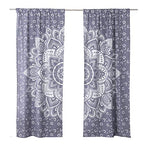 Popular Handicrafts Indian Hippie Bohemian Beautiful Ombre Color Mandala Curtain Panels Grey Silver - color: Grey Silver, size: 38"W x 83"L (Pack of 2)