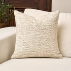Yangest Chenille Pillow Cover 18 x18 Inches, Thick Textured Square Throw Pillow Cover Farmhouse Modern Soft Accent Couch Neutral Pillow Cover for Living Room Bedroom, Beige - color: Beige, size: 18" x 18" (Pack of 1)