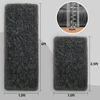 Ophanie Small Rug Washable Non Slip Throw Bedside Area Rugs, Fluffy Soft Mini Bedroom Carpet, 1.5x2.5 and 1.5x4 Rug Set, 2 Piece Grey - color: 1- Grey, size: 1.5' x 2.5' + 1.5' x 4' (Rectangular)