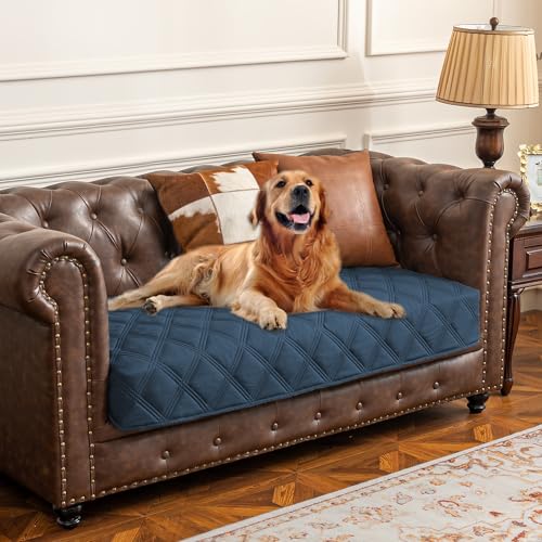 Ameritex Waterproof Dog Bed Cover Pet Blanket with Anti-Slip Back for Furniture Bed Couch Sofa - color: Navyblue, size: 30x53 Inch (Pack of 1)