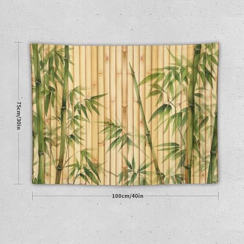 HZOHNAGO Bamboo Tapestry Chinese Style Green Leaves Printed Wall Tapestry Painting Wall Hanging for Bedroom Living Room Dorm 40" W x 30" H - color: Bamboo-6, size: 40"L x 30"W