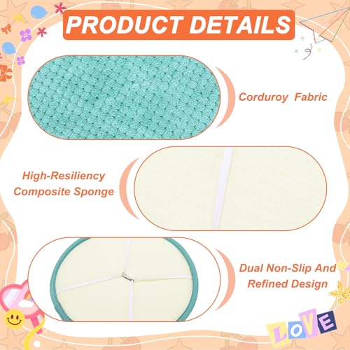 uxcell Round Stool Cushion, 10 x 10 Inch Round Seat Pads with Elastic Straps, Anti-Slip Soft Round Pad Chair Seat Cushions for Dining Chairs Kitchen Bar High Stool, Light Blue - color: Light Blue, size: 10 x 10 Inch