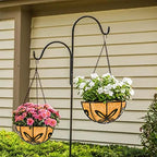 Kingbuy Metal Hanging Basket for Plant Planter with Coconut Fiber Liner Chain Wire Holder 12 Inch Flower Pot Indoor Outdoor Patio Lawn Garden Decor, Butterfly Pattern, 2 Pack - size: 12 Inch, style: Butterfly