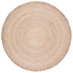 SAFAVIEH Natural Fiber Round Collection 6' Round Natural NF168A Handmade Boho Charm Farmhouse Jute Area Rug - size: 6' (Round)