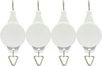 Pack Plant Hook Pulley, Retractable Plant Hanger Easy Reach Hanging Flower Basket for Garden Baskets Pots and Birds Feeder Hang High up and Pull Down to Water Or Feed (White 4Pack)