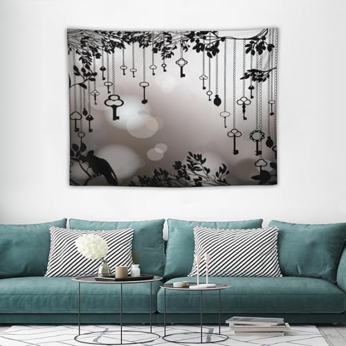 Houselerax Gothic Crow Tapestries,Black Birds Crow Gothic Dark Witchy Wall Hanging Decor Tapestry for Bedroom Living Room 60"x40" - color: Gothic-1, size: W60xL40in