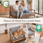 Codi Thick Replacement Couch Cushions 2 Sets, Upholstery Foam with Washable Covers for Sofa Cushion Chair Meditation - 24 × 24 × 5 Inch, High Density Foam, Grey - color: Grey, size: 24 Inch (Pack of 2)