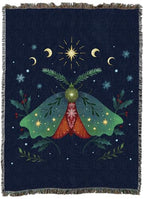 Pure Country Weavers Christmas Moth by Episodic Drawing - Gift Tapestry Throw Blanket Woven from Cotton - Made in The USA (60X80) - color: Christmas Moth, size: 60x80