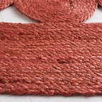 SAFAVIEH Area Rug 6' Round - Natural Fiber Collection - Rust, Handmade Jute, Boho Farmhouse Braided Design (NF364P) - color: Rust, size: 6' (Round)