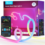 Govee RGBIC Neon Lights, LED Smart Neon Rope Light 2 Works with Matter, Alexa, Google Assistant, Custom DIY Neon Strip Lights for Bedroom and Wall Decor, Softer Material, 9.8ft, White - size: 9.8ft