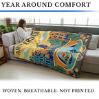 Pure Country Weavers Amsterdam Travel Blanket - Gift Tapestry Throw Woven from Cotton - Made in The USA (72x54) - color: Amsterdam Travel, size: 72x54