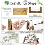 Kingbuy Plant Propagation Station, 3 Glass Bulb Vases with Wooden Stand | Boho Desktop Terrarium, Hydroponics, Home Office Window Sill Decor, Gift for Women Plant Lovers - size: 3 Bulb Vase