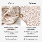 MH MYLUNE HOME Ultra Soft Leopard Throw Blanket (50x60 inches) Microfiber Blankets Plush Warm Reversible Cheetah Blanket Leopard Pattern Throw for Couch Bed Sofa - Khaki, 50"x60" - color: Leopard Khaki, size: 50"x60" - 550 GSM