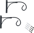 Tinsow 2 Pcs Plant Bracket Iron Wall Hooks Straight Downcurled Hanging for Wind Chimes, Flower Baskets, Decorative Plants, Lantern, Wind Spinners, Bird Feeders, Indoor or Outdoor Decoration