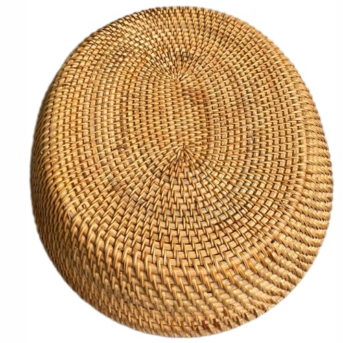 Large 14inch Oval Rattan Fruit Serving Basket,Wicker High Wall Fruit Vegetable Serving Basket Bowl,Large Rattan Dining Table Bowl for Various Things,Bread,Snack,Odds and Ends,Natural Brown - color: Brown(14.2"x11.5"x3.5")