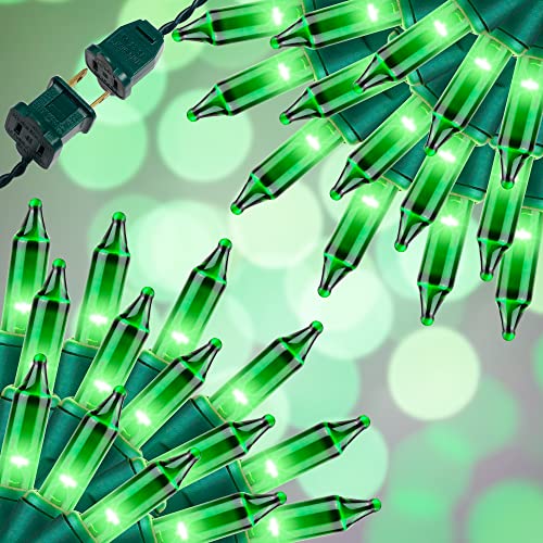 100LIGHTS Green Extra-Bright with End Connectors Christmas Decorative Lights 5.98m UL Certified Mini String Light Set Waterproof for Home Garden Holiday Christmas Tree Party Patio Wedding - color: Green, size: 100 COUNT-1PACK