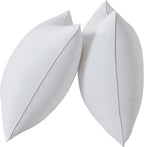 Qeils 24 x 24 Soft Polyester Cover Pillow Inserts Set of 2 - White Rectangle Square Decorative Pillow Inserts for Couch & Sofa