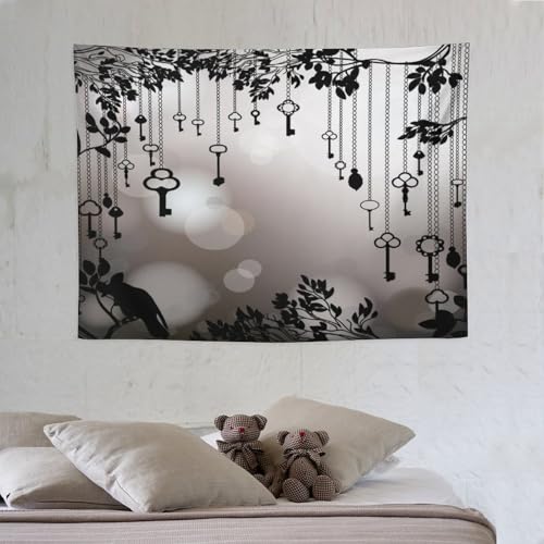 Houselerax Gothic Crow Tapestries,Black Birds Crow Gothic Dark Witchy Wall Hanging Decor Tapestry for Bedroom Living Room 60"x40" - color: Gothic-1, size: W60xL40in