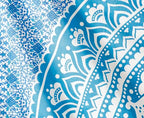 Popular Handicrafts Tapestry Wall Hanging Hippie Mandala Bohemian Hippy Intricate Indian Tapestries Bedspread 90 x 108 Inches (230cm x 270cm) Blue Ombre