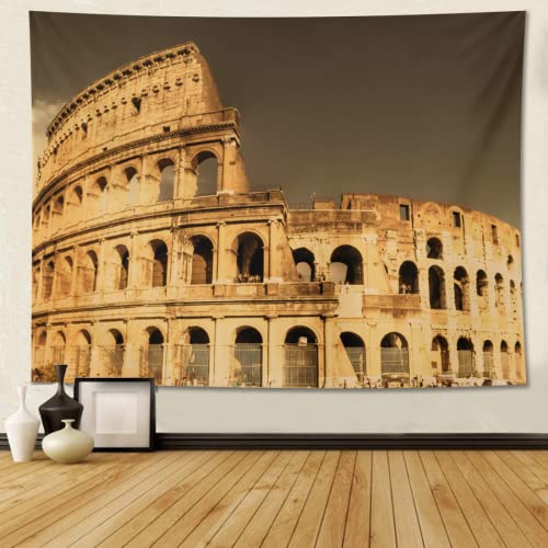 feelacle Roman Coliseum Tapestry 60" X 40" Scenery Rome Wall Hanging Party Decorations Home Decor For Bedroom Living Room Dorm (150 X 100cm) - color: Roman Coliseum, size: 60"L x 40"W