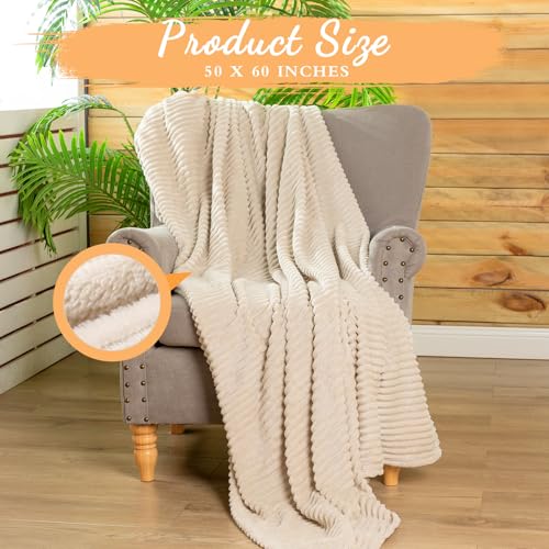Buryeah 12 Pcs Flannel Throw Blanket Bulk 50 x 60 in Sleepover Blanket Outdoor Wedding Throw Lightweight, Oeko-tex Standard 100 Certified for Sofa Homeless Gifts (Beige) - color: Beige