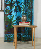 Popular Handicrafts Indian Hippie Bohemian Beautiful Tree of Life Tie Dye Mandala Curtain Panels Tarqouise - color: Tarquoise, size: 38"W x 83"L (Pack of 2)