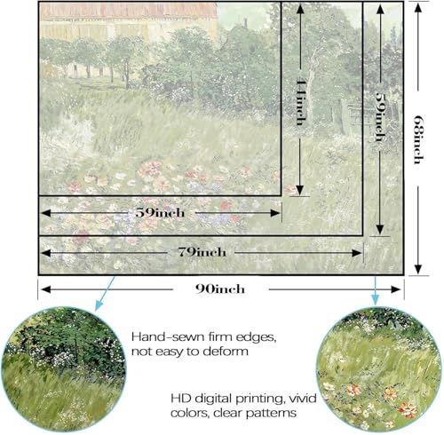 Yeoiat Van Gogh Tapestry Floral Wall Tapestry, Nature Tapestries for Bedroom Art Tapestries Wall Hanging for Bedroom Living Room 36"x48" - color: Green, size: 48"L x 36"W