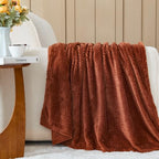NEWCOSPLAY Super Soft Throw Blanket Coffee Premium Silky Flannel Fleece Leaves Pattern Lightweight Bed Blanket All Season Use (Coffee, Throw(50"x60")) - color: Coffee, size: Throw(50"x60")