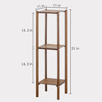 COPREE Bamboo Utility 3 Tier Plant Stand Rack Multiple Flower Pot Holder Shelf Indoor Outdoor Planter Display shelving unit for Patio Garden